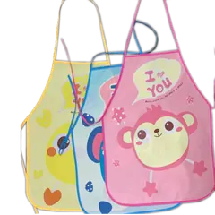 Cartoon Children's Bib/Apron Dining Bib Rope System - 1 Pc - Rokomari